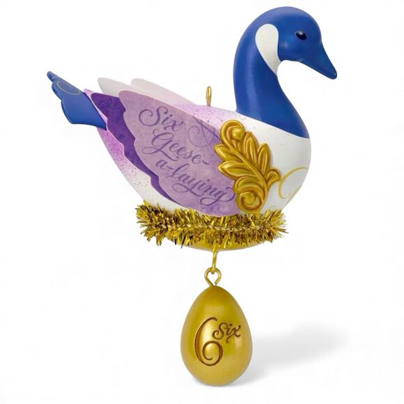 Hallmark Other - RARE 2016 Hallmark“SIX GEESE-A-LAYING” Twelve Days of Christmas Ornament